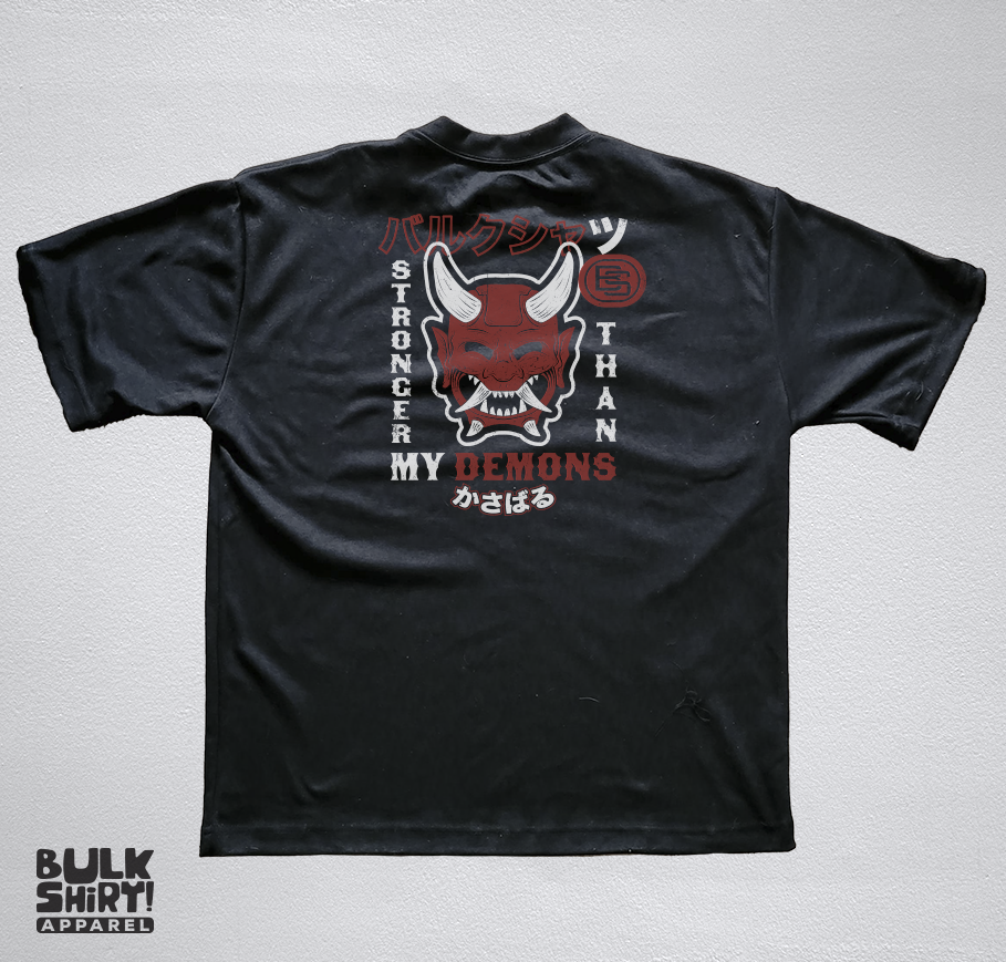Playera Oversized Oni, Stronger Than my Demons Unisex