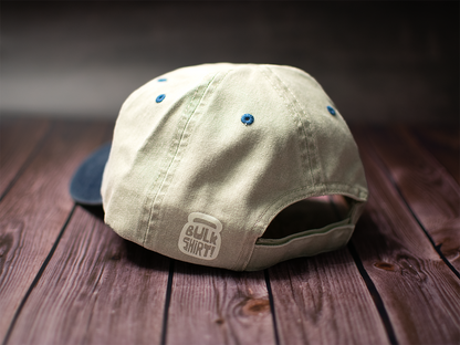 Gorra Deslavada Beige / Azul